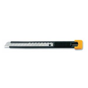 нож OLFA OL-S с выдвижным лезвием, металлический корпус, 9мм