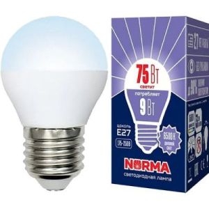 Лампа ТМ Volpe LED-G45 9W/6500K E27 4070