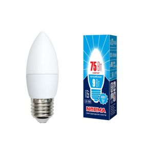 Лампа ТМ Volpe LED-C37  7W/4000К E27 свеча 4612