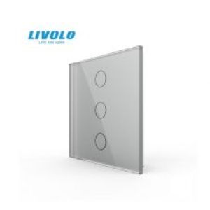 Панель LIVOLO  BB-C303-65 для сенс/выкл. 3-й серая новая