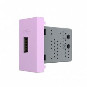 Розетка Livolo VL-C7-1USB-17 USB розовая