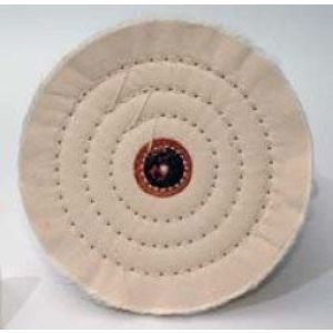 Круг муслиновый белый 152х6х70, прошивной 70 слоев (14138) мелкозернистыми полировальными пастами при финишной полировке
