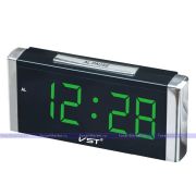 Часы  VST-731 (ЗЕЛЁНЫЕ) 12/24,  будильник с функцией отсрочки сигнала (snooze),  220В,
