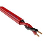кабель КСРВнг(А)-FRLS 2х2х0,80 мм (0,5 мм²) красный (101982), Оболочка - ПВХ пластикат пониженной пожарной опасности с низким дымо- и газоведением, ГОСТ 31565-2012 - П1б.1.2.2.2. Предел огнестойкости кабелей в условиях воздействия пламени – не менее