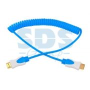 шнур HDMI+HDMI 2м витой (голубой/черны) (17-7025/17-7020)