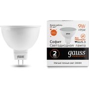 Лампа Gauss LED Elementary MR16 9W 550Lm GU5.3 2700K/LD13519