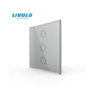 Панель LIVOLO VL-P603-3I  для сенс/выкл. 3-й серая N