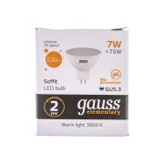 Лампа Gauss LED Elementary MR16 7W GU5.3 3000K/LD13517