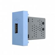 Розетка Livolo VL-C7-1USB-19 USB синяя