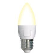 Лампа диммер Uniel LED-C37 7W/3000K/E27/ PLP01WH 3000К свеча  4765