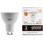 Лампа Gauss Elementary MR16 11W 850Lm 3000K GU10 13611
