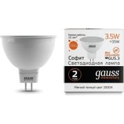 Лампа Gauss LED Elementary MR16 3.5W 290Lm GU5.3 3000K 13514