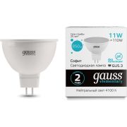 Лампа Gauss LED Elementary MR16 11W 850Lm GU5.3 4100K 13521