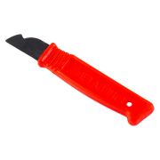 Нож монтера с пластмассовой рукояткой, красный