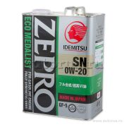 Масло моторно Idemitsu Zepro Eco Medalist 0w20 SN/GF-5 синтетика 4л