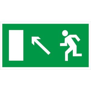 Знак E06ф,«Направление к эвакуационному выходу налево вверх»,пленка