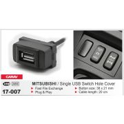 USB разъем в штатную заглушку MITSUBISHI / 1 порт аудио 17-007