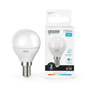 Лампа Gauss LED Elementary Шар 10W 730Lm E14 4100K 53120