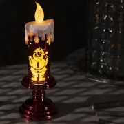 Светодиодная фигура «Свеча с Дедом Морозом» 7 × 20 × 7 см,  АААх2 тёплое белое 4357315
