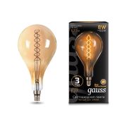 Лампа Gauss LED LED Vintage Filament A160 8W  E27    620lm 2400K 150802008