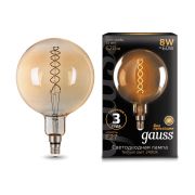 Лампа Gauss LED LED Vintage Filament G200 8W E27   620lm 2400K 154802008