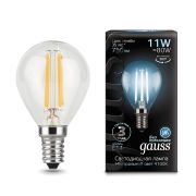 Лампа Gauss LED Filament Шар 11W 830Lm E14 4100K 105801211