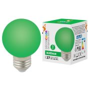 Лампа LED-G60-3W/GREEN/E27/FR/С зеленая ТМ Volpe 1588