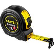 STAYER  BlackMax, 5 м х 19 мм, рулетка с двумя фиксаторами, Professional (3410-05)