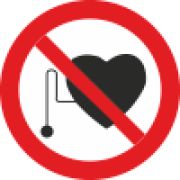 Знак P11 Запрещается работа (присутствие) людей со стимуляторами сердечной деятельности (Пленка 200х200мм)