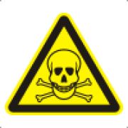 Знак W03 Опасно. Ядовитые вещества (Пленка 200х200мм)
