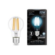 Лампа Gauss LED Filament A60 20W 1850Lm E27 4100K 102902220