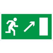 Знак E05ф,«Направление к эвакуационному выходу направо вверх»,пленка