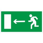 Знак E04ф, «Направление к эвакуационному выходу НАЛЕВО» (пленка)