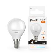 Лампа Gauss LED Elementary Шар 10W 710Lm E14 3000K 53110