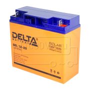 акк.свин 12v 20Ah DELTA GEL 12-20 (181*77*167) 5.22 кг, ушко под болт+гайка М5