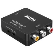 переход конвертер 3 RCA на HDMI, 2.1, Mini USB. пластик (17-6939)