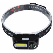 Фонарь налобный KX-1804 Double Light Source XPE + COB, 500 Lm, 200 м, Li-Ion 18650*1, з/у USB