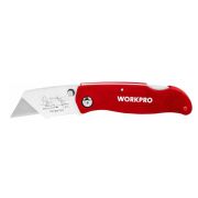 Нож трапециевидное лезвие (складной) WORKPRO пластиковый