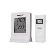 термометр (70-0595) комнатно-уличный, календарь. t..-40..+70C. DC1.5v AA. с беспроводным внешним датчиком