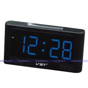 Часы VST 732 (Синие) настольные,24 ч, Будильник с SNOOZE (отсрочка сигнала будильника) ,Встроенный календарь, Питание от сети 220В, без резервного питания
