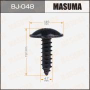 Саморез Masuma 5x16mm набор 10шт BJ-048