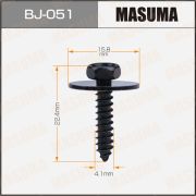 Саморез Masuma 4x18mm набор 10шт BJ-051