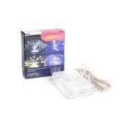 Гирлянда светодиодная «Нить»,SE-STRING-550P, 5м, 50 LED, фиолетовый, 3*АА, серебр.