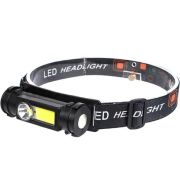 Фонарь налобный GL-211 XPE + COB, 500 Lm, 200 м, Li-Ion 18650*1, з/у USB